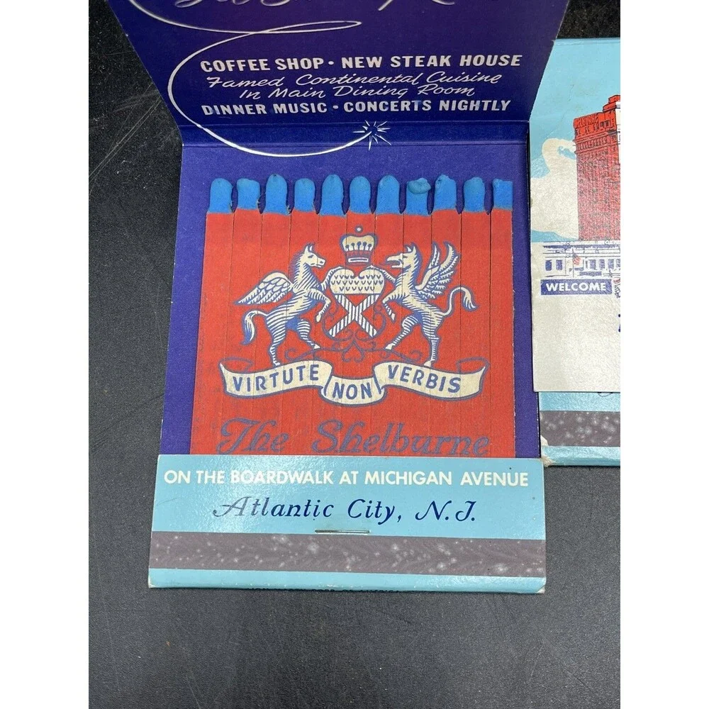 Vintage The Shelburne Hotel Atlantic City NJ Large Matchbook Matches : Telephone